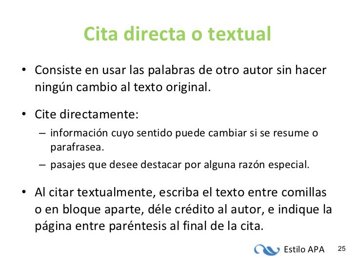 como hacer citas cortas de internet